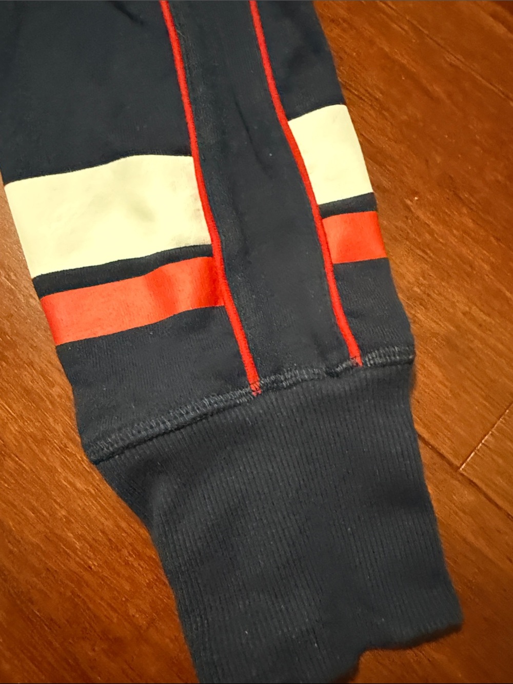Tommy Hilfiger Women’s Navy Sweatpants with Red & White Stripe Accents - Picture 6 of 8
